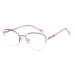 Gold Half Rim Cat Eye